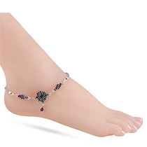 Cut stone Anklets