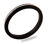 Ebony Wood Silver Bangles