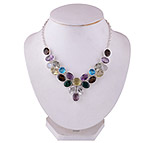 German Silver Gemstone Necklaces